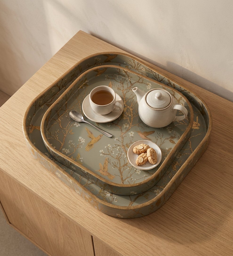 2 PC Tray Set (SMKG) in Bel design