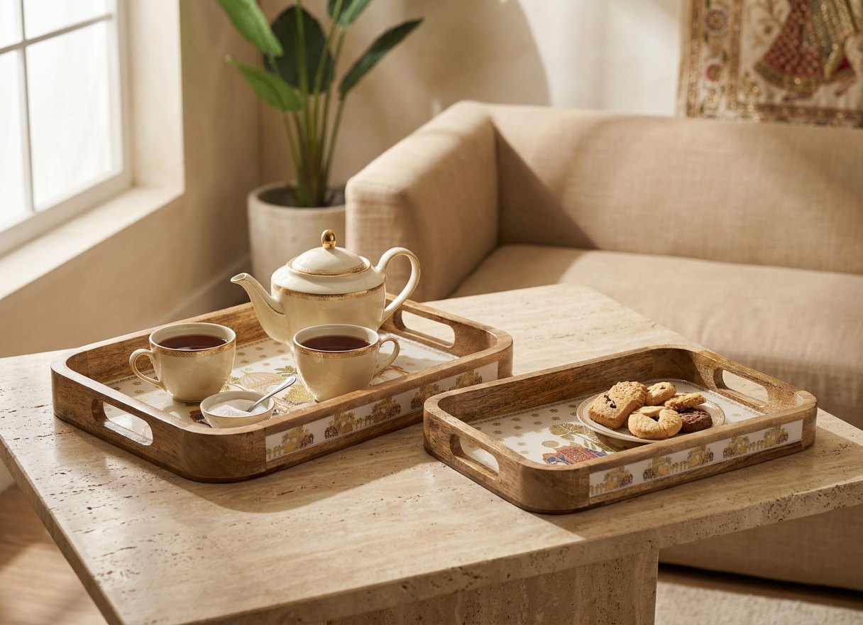 2 PC Tray Set 15MM (KG) in Karavan design