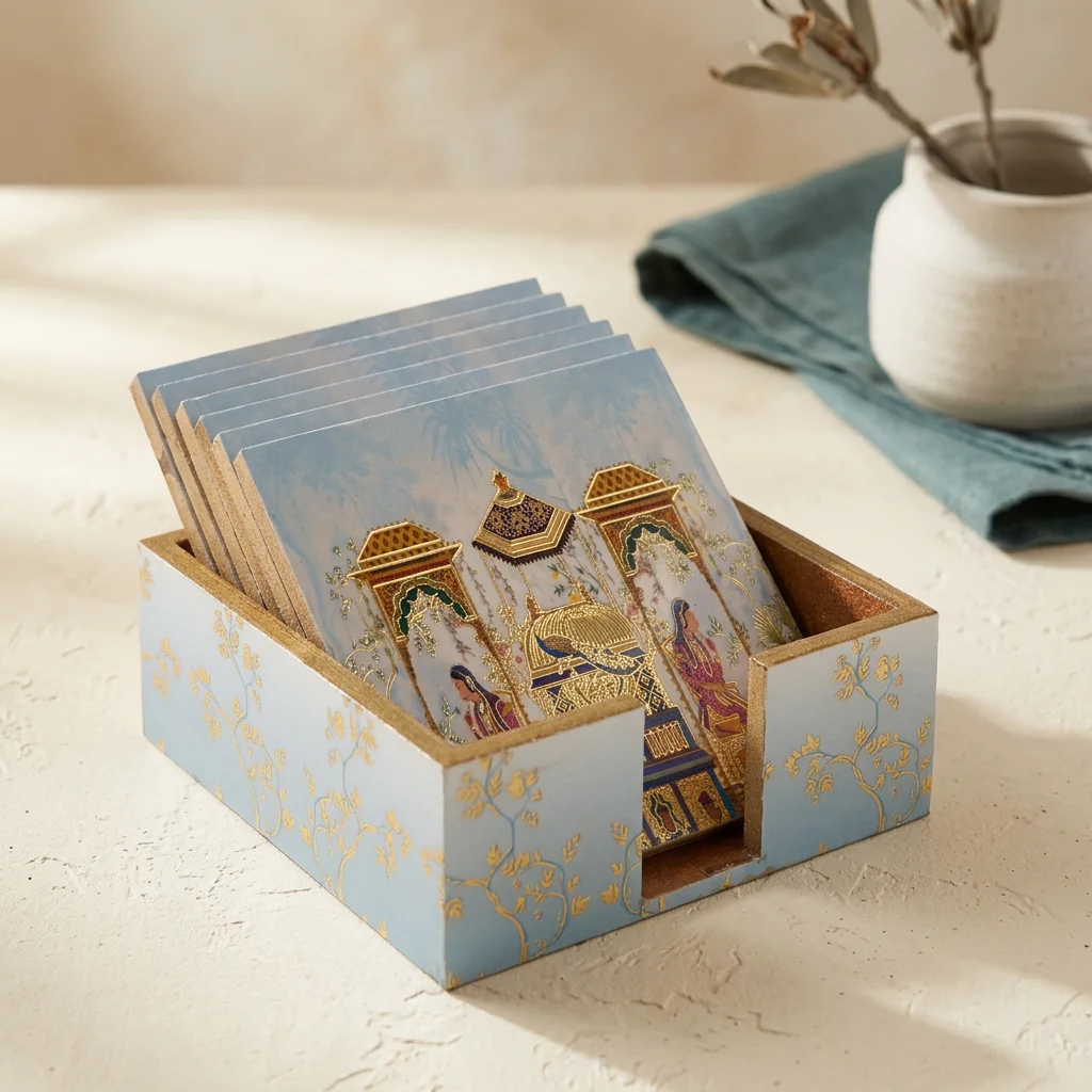 Coaster Set in Rajmahal design