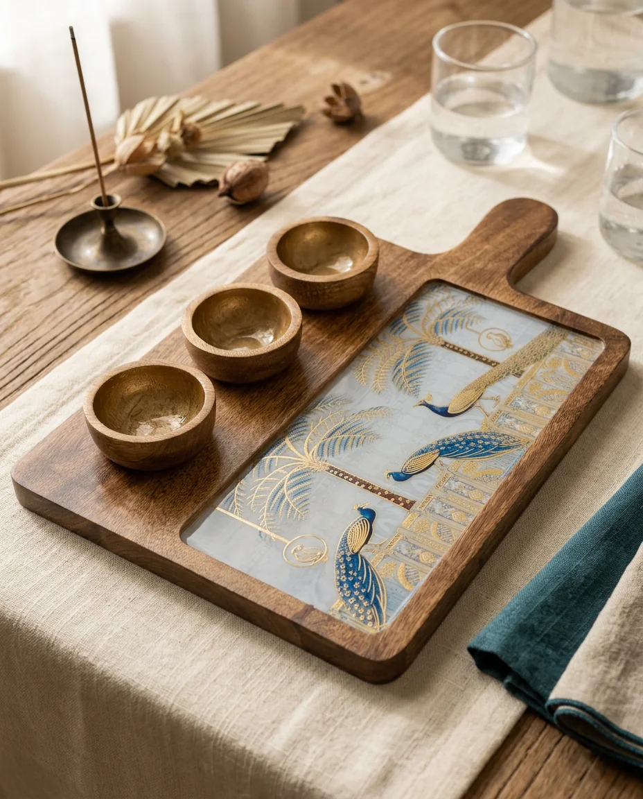 3 Bowl Platter in Mayura design