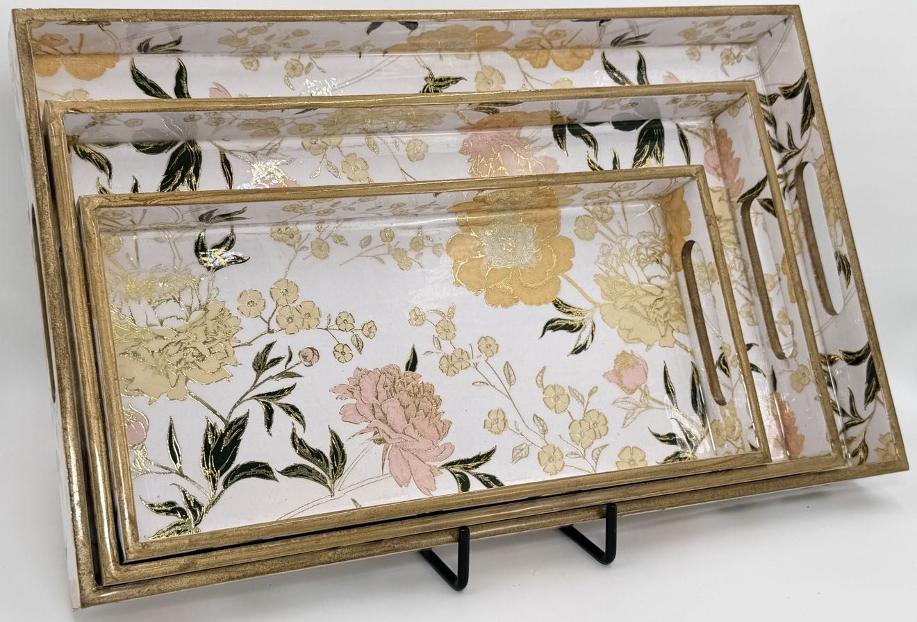3 PC Tray Set 16x10" in the Guldasta design