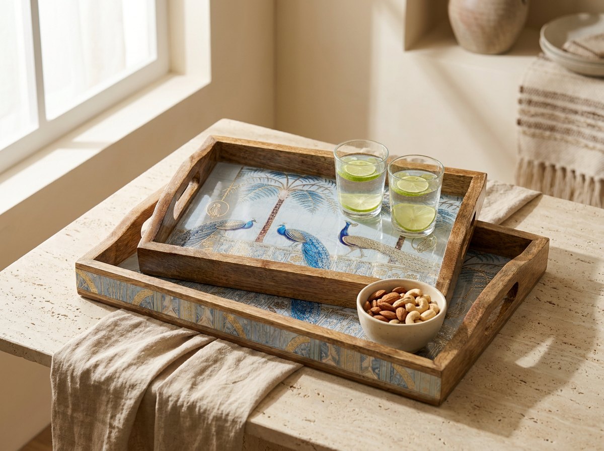 2 PC Tray Set 15MM (HH) in Mayura design