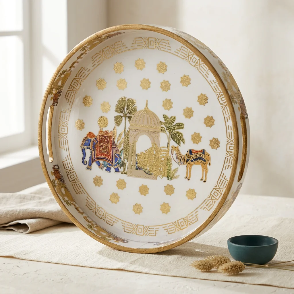 Round Trays (SL) 12" in Karavan design