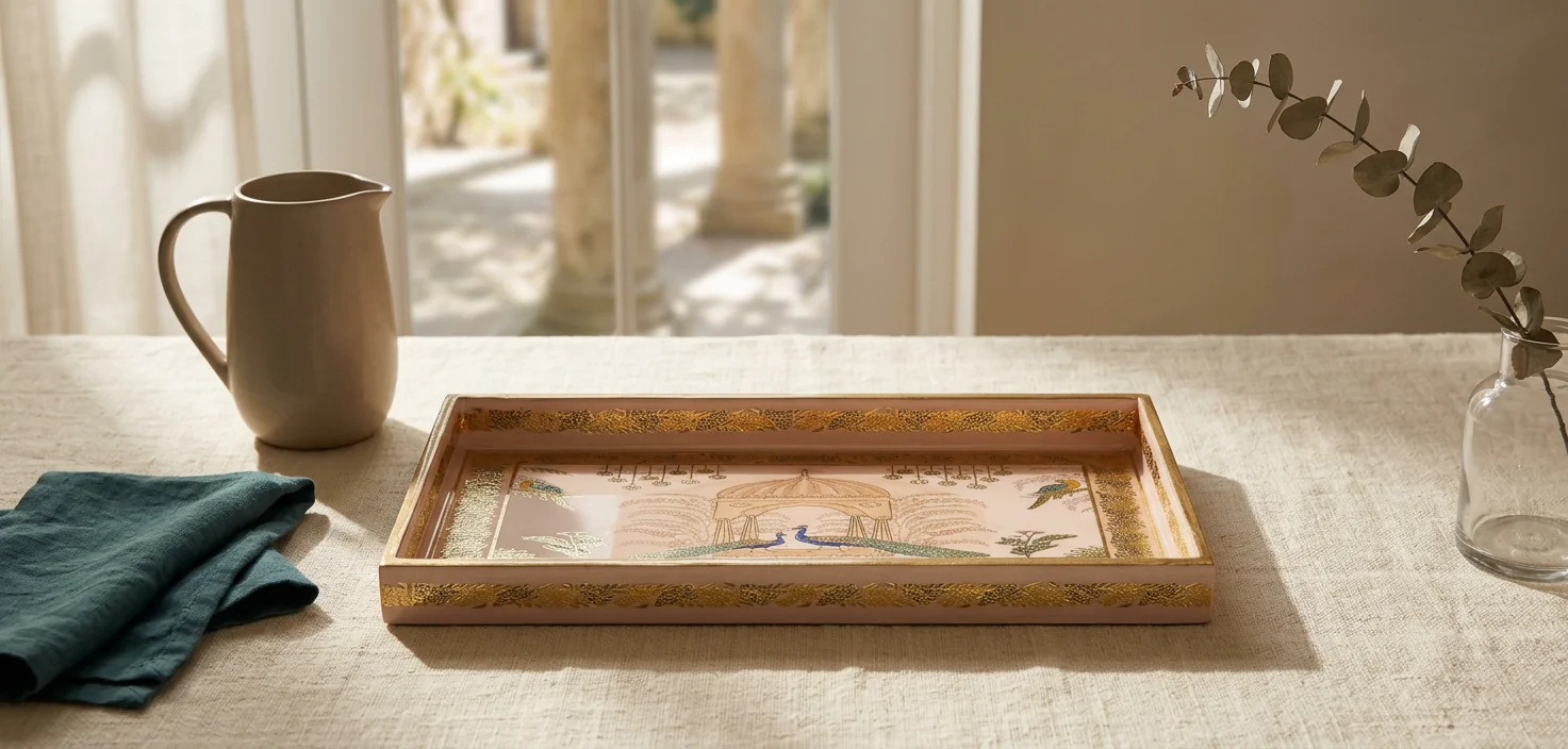 Pan Tray in Shalimar design
