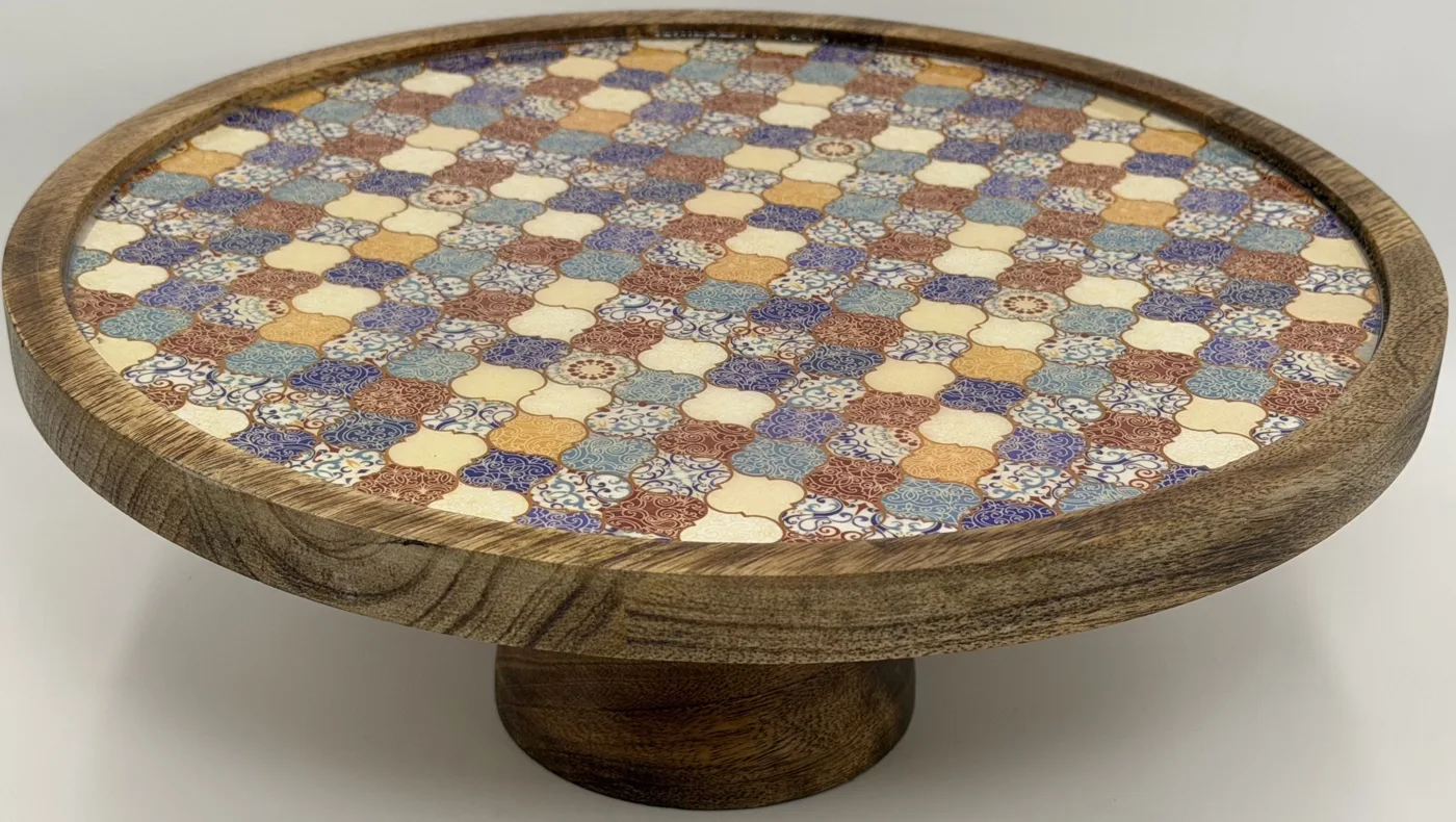 Double Layer Dessert Stand in the Mosaic Garden design
