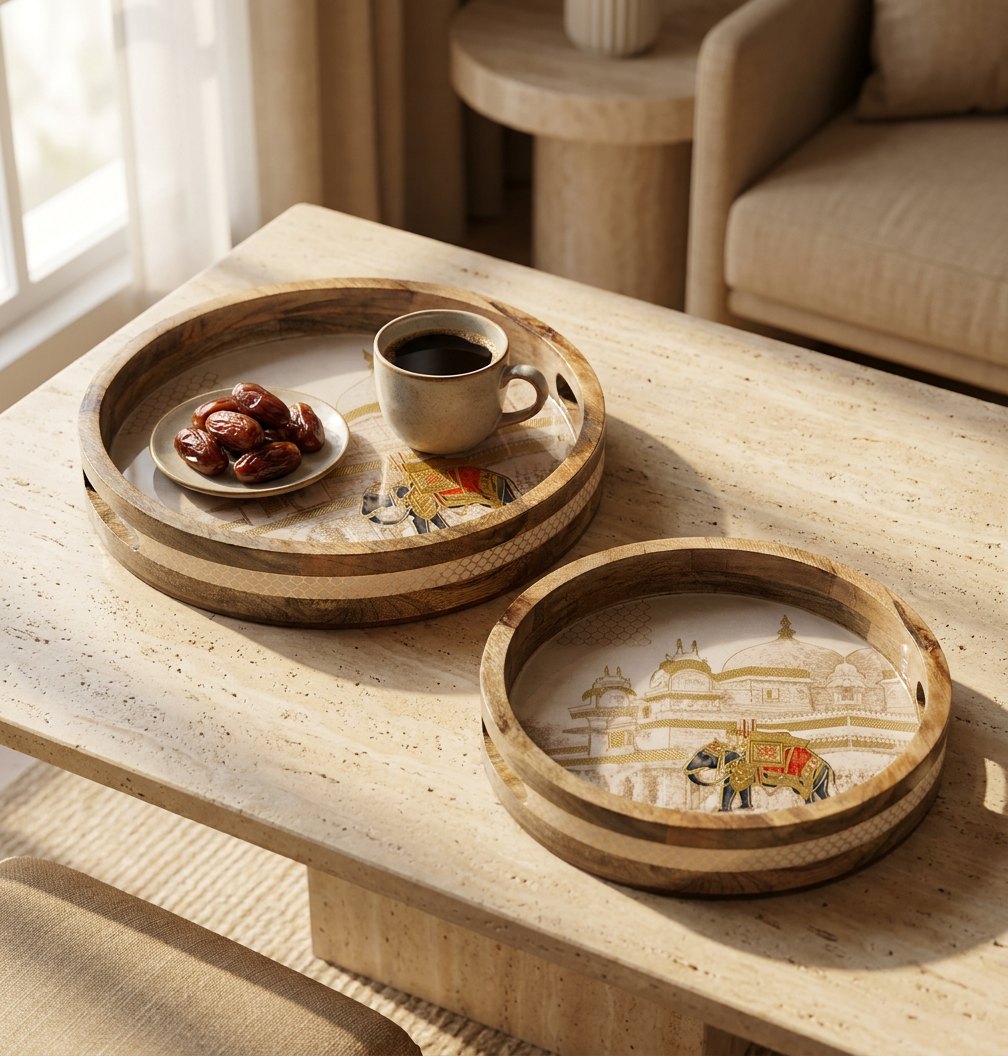 2 PC Tray Set 15MM (RN) in Gajraj design