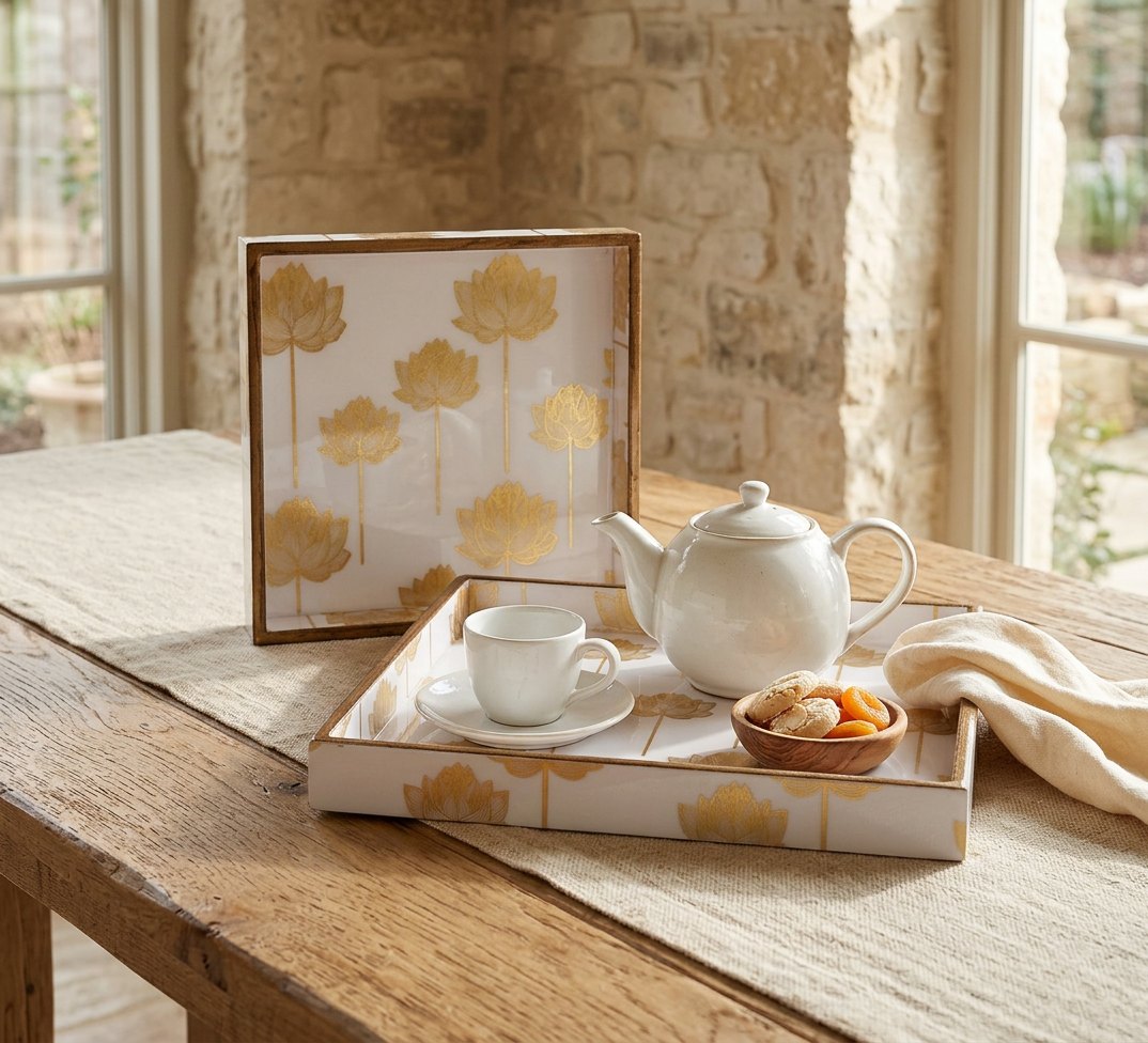 2 PC Tray Set (SMSQ) in Kamal design