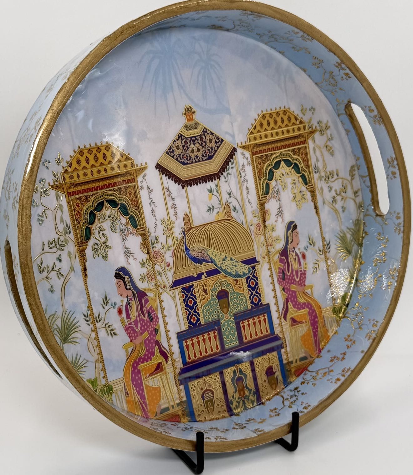 Round Trays (SL) 12" in the Rajmahal design