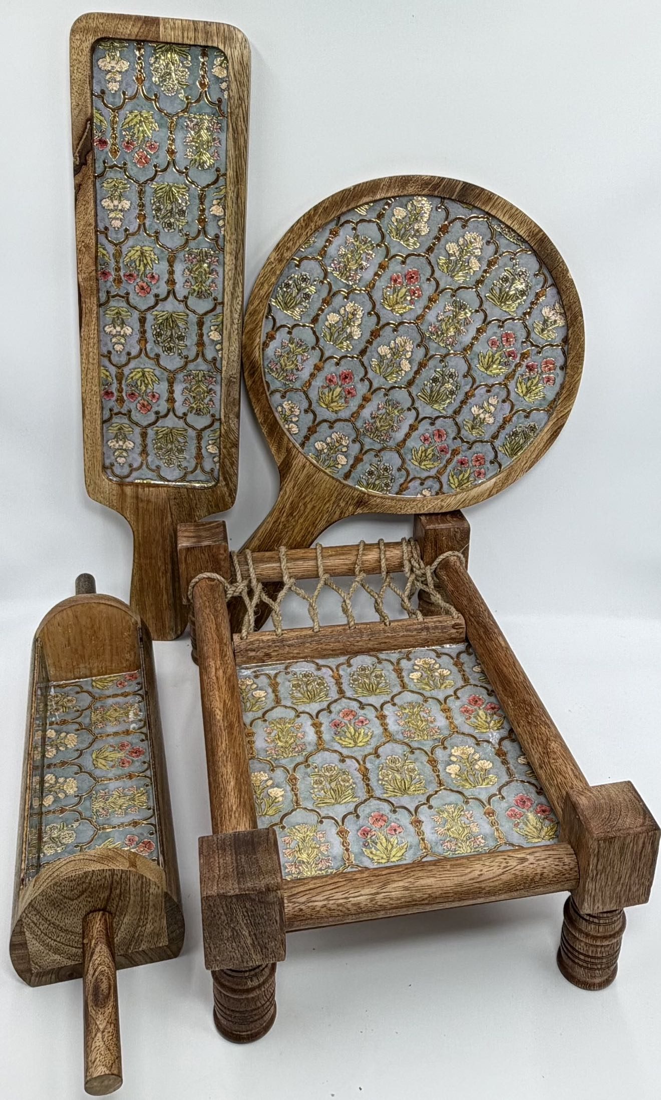 Khatiya Platter Set in the Guljaal design