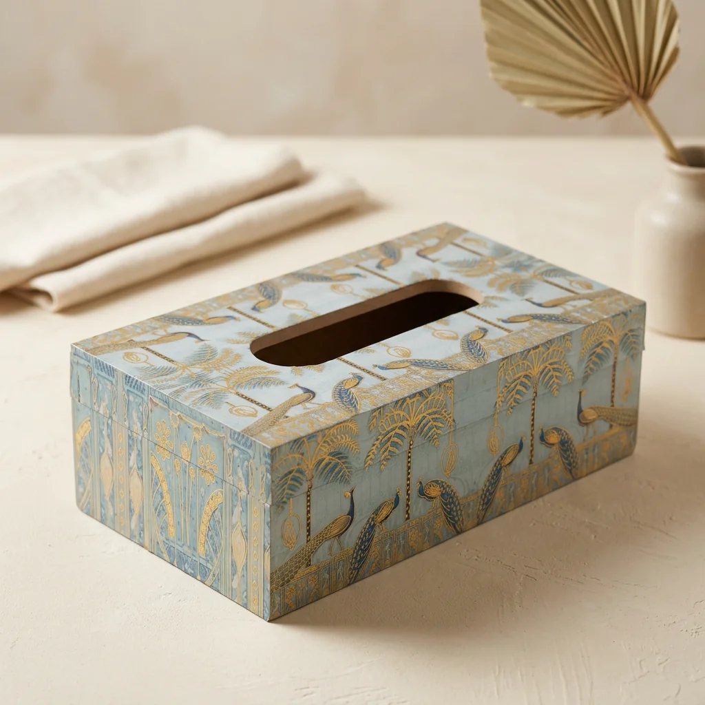 Tissue Box in the Mayura design