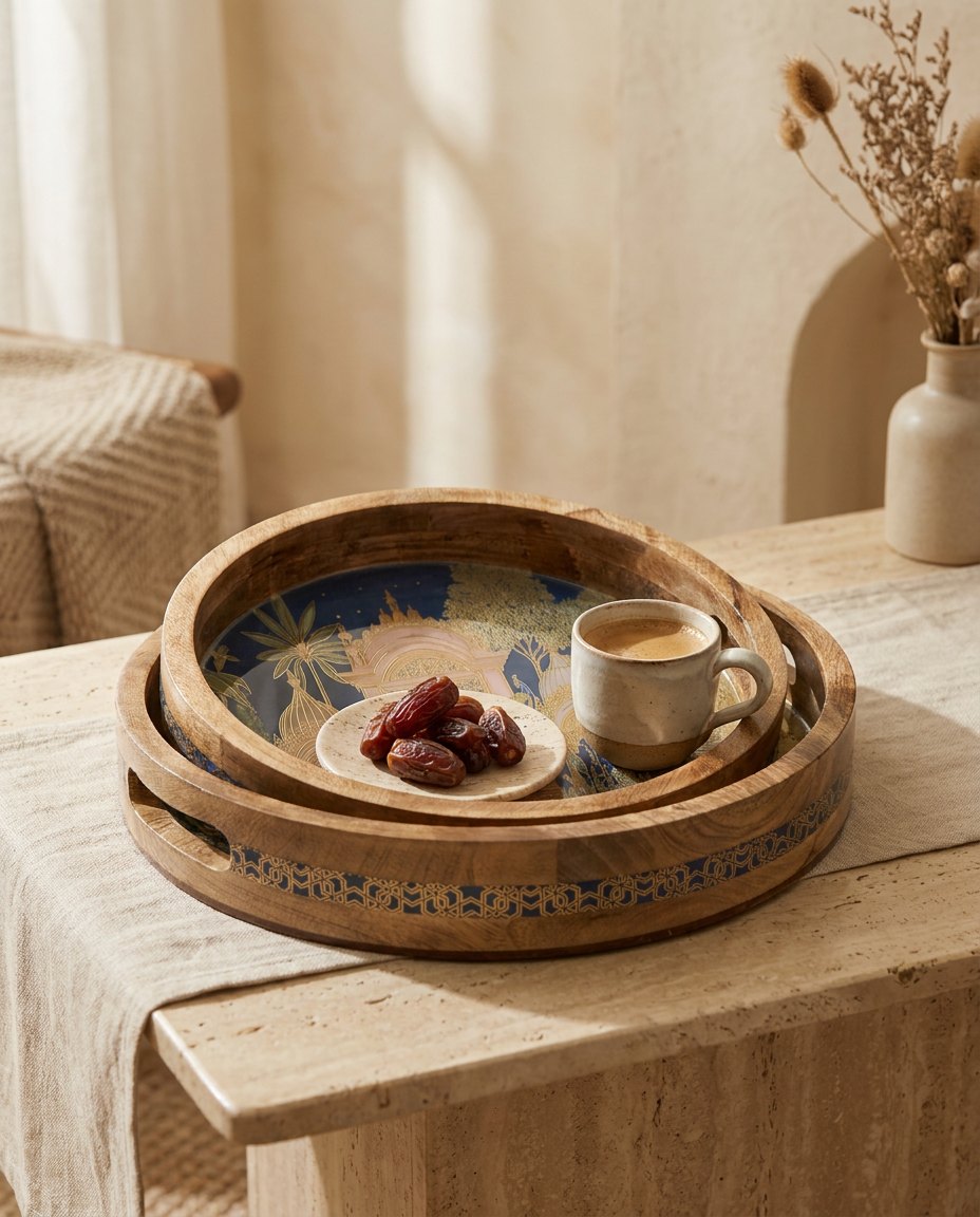 2 PC Tray Set 15MM (RN) in Mehraab design