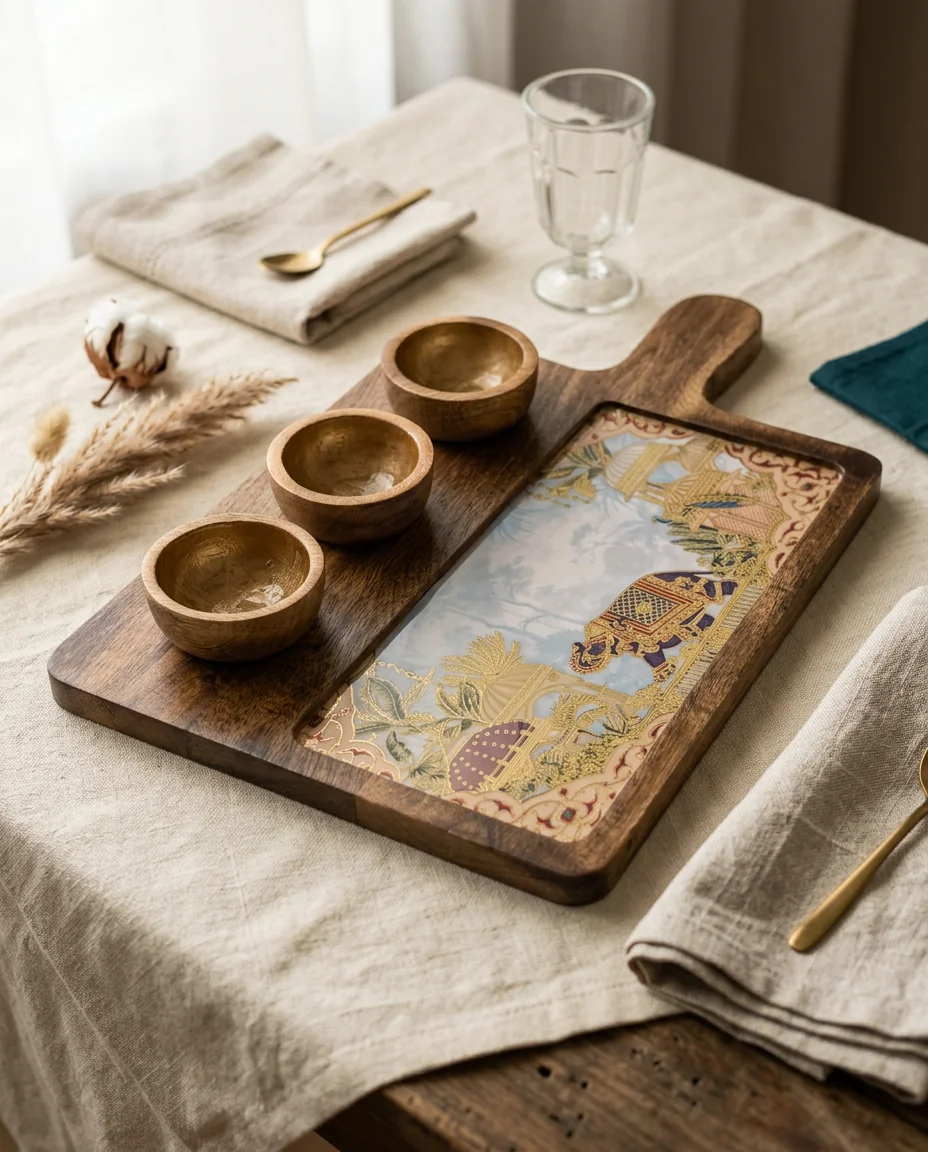 3 Bowl Platter in Darbar design