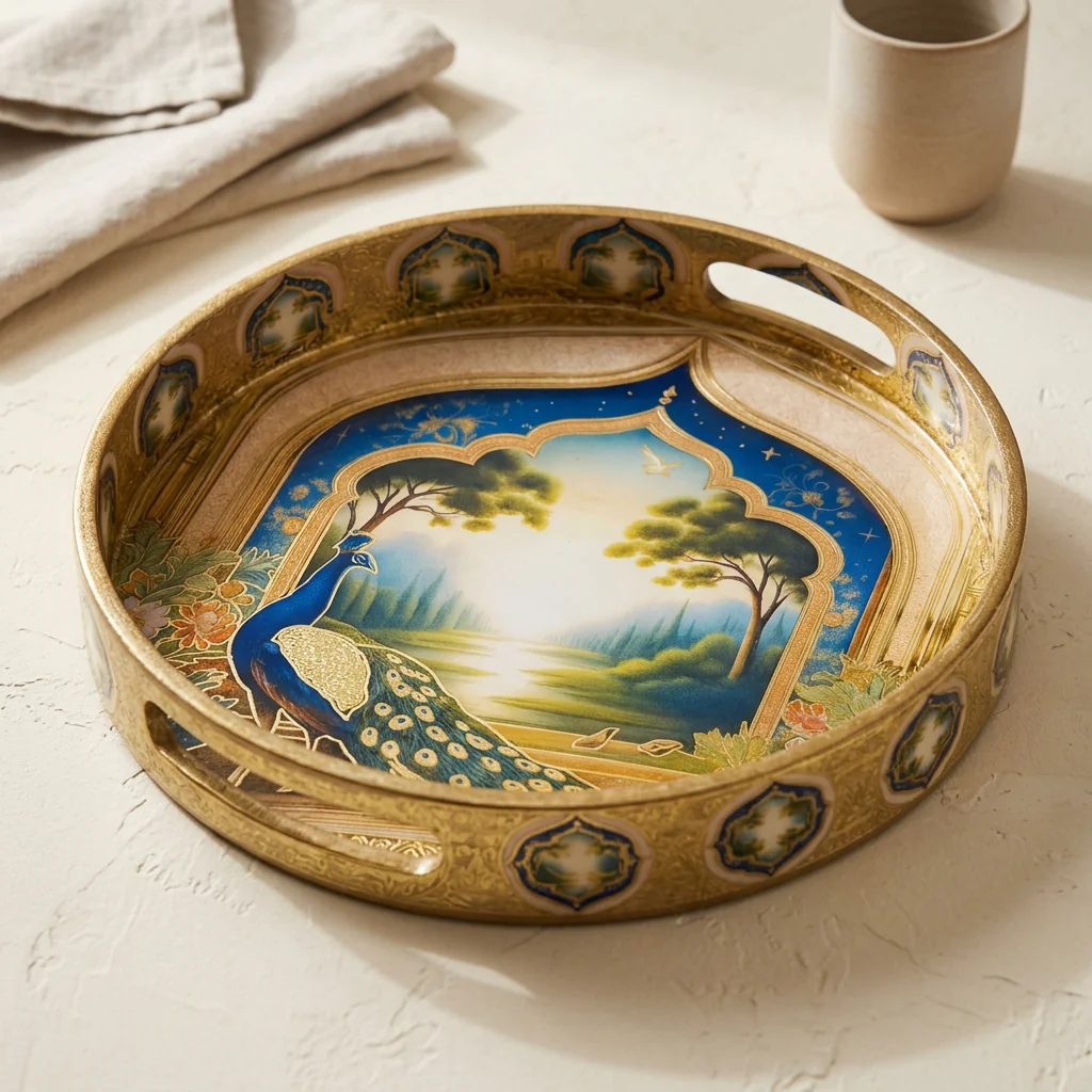 Round Trays (SL) 12" in Bagh design