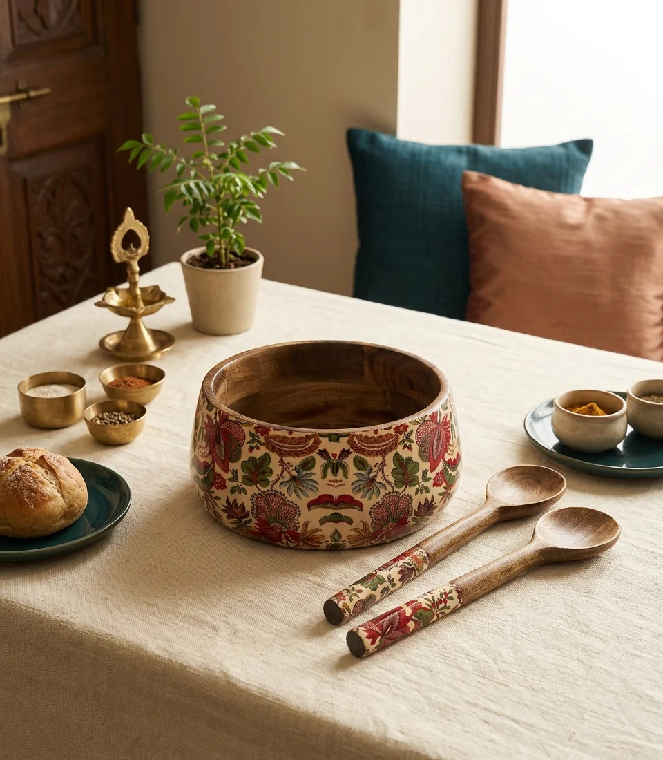 Salad Bowls in Crimson Garden design