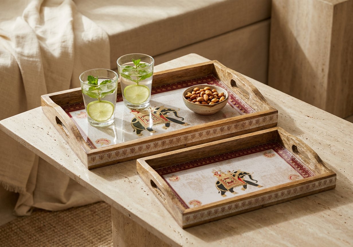 2 PC Tray Set 15MM (HH) in Shikar design