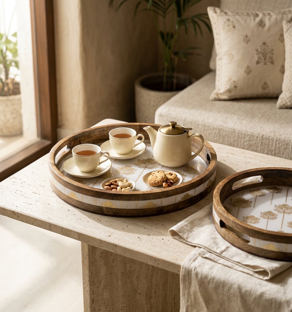 2 PC Tray Set 15MM (RN) in Kamal design