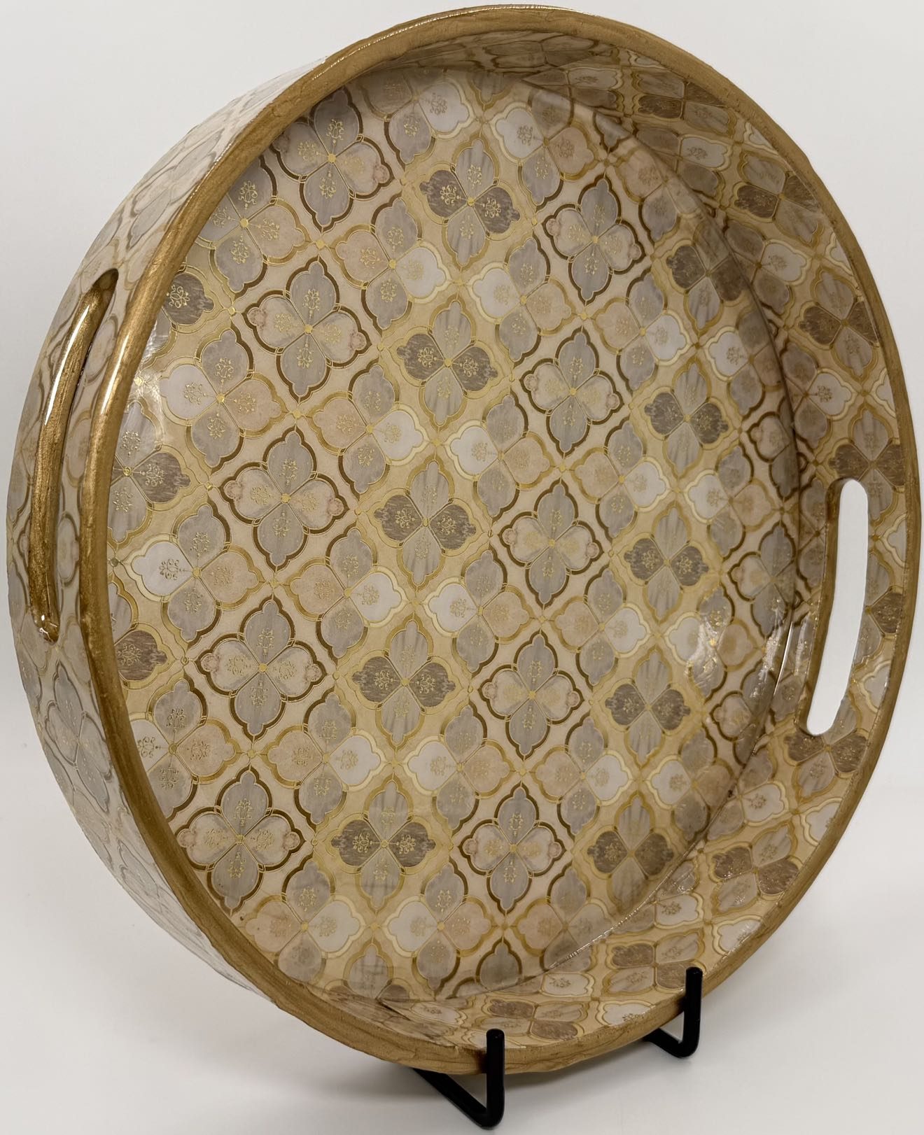 Round Trays (SL) 12" in the Jaali design