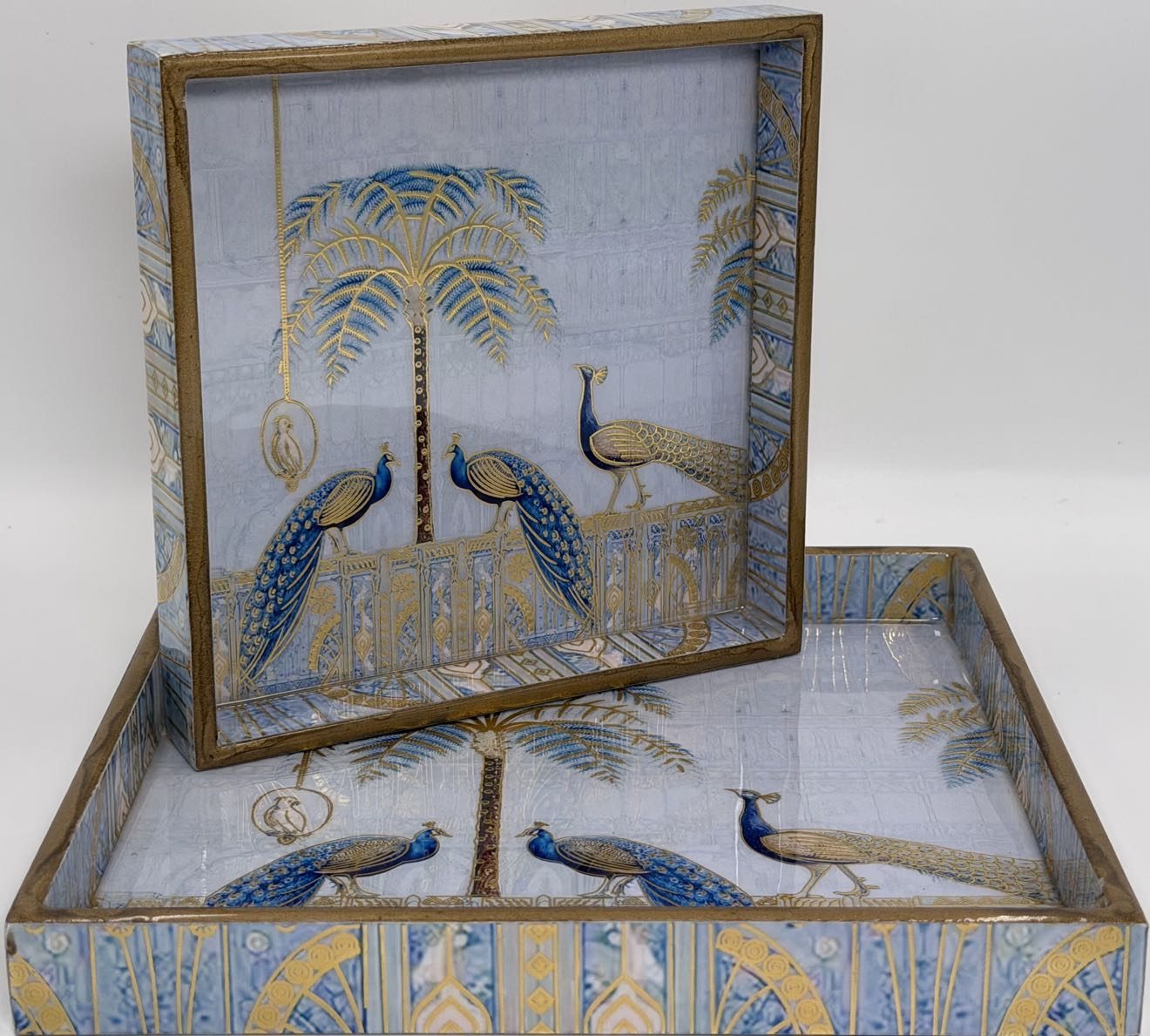 2 PC Tray Set (SMSQ) in the Mayura design