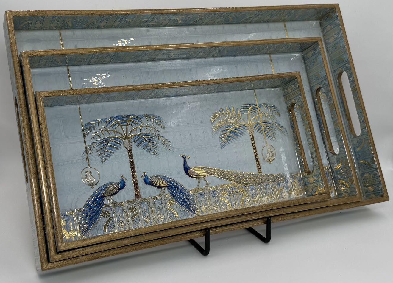 3 PC Tray Set 16x10" in the Mayura design