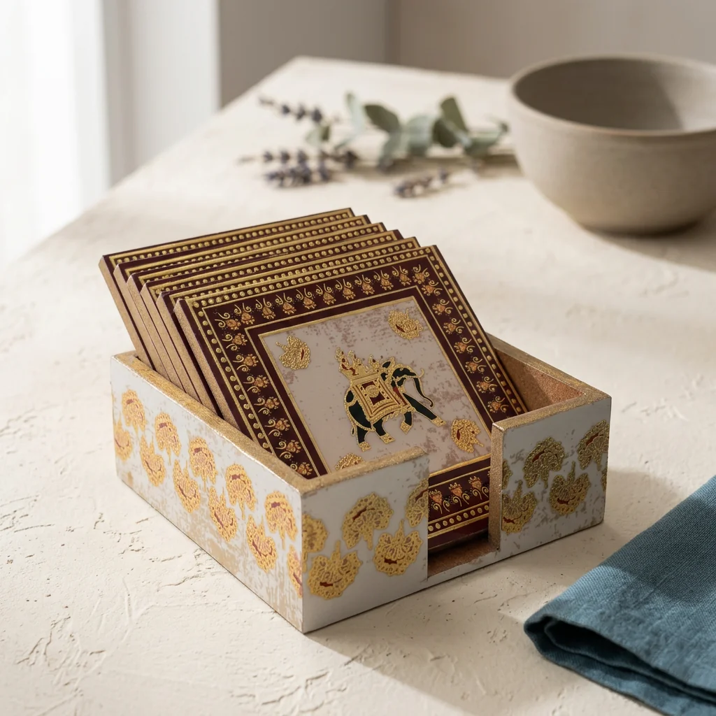 Coaster Set in Shikar design