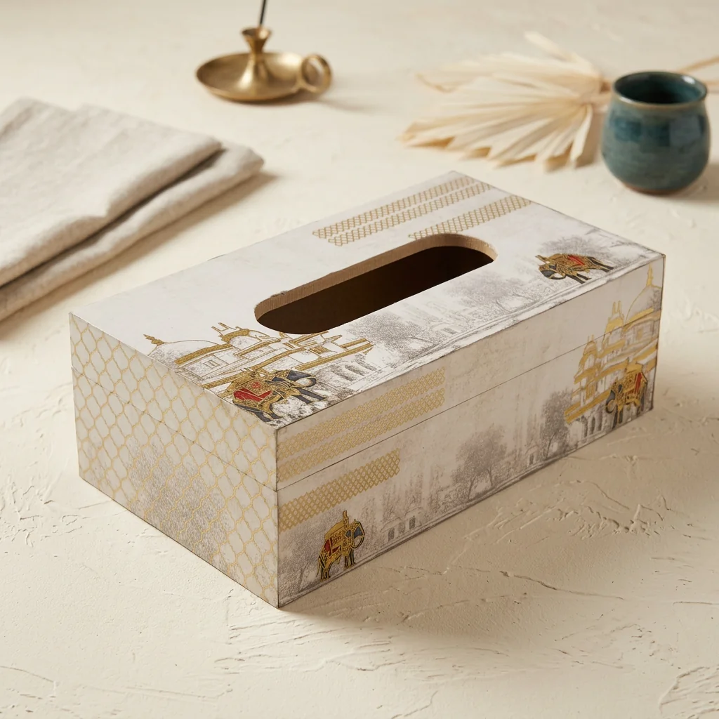 Tissue Box in the Gajraj design