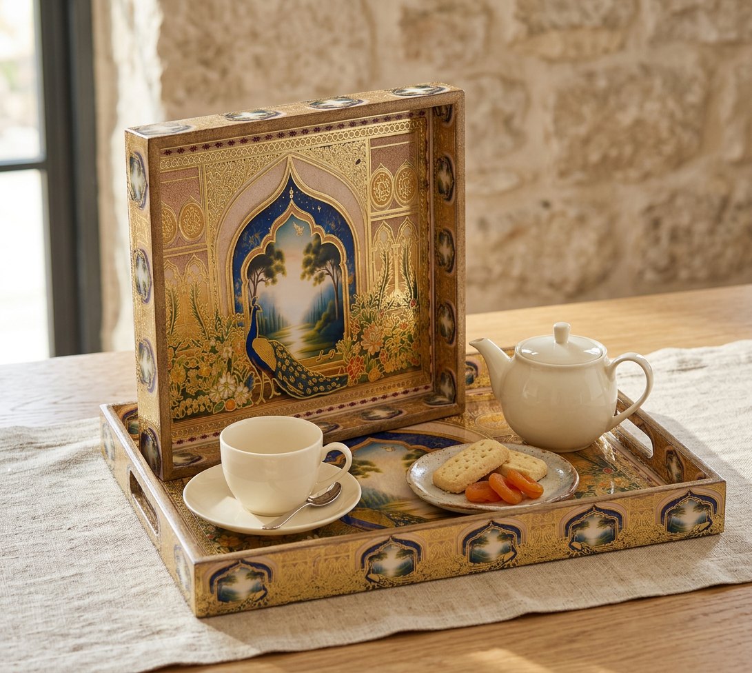 2 PC Tray Set (SMSQ) in Bagh design