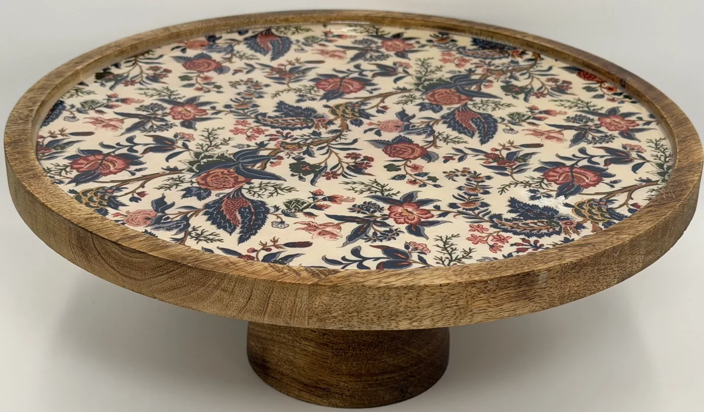 Double Layer Dessert Stand in the Heritage Bloom design