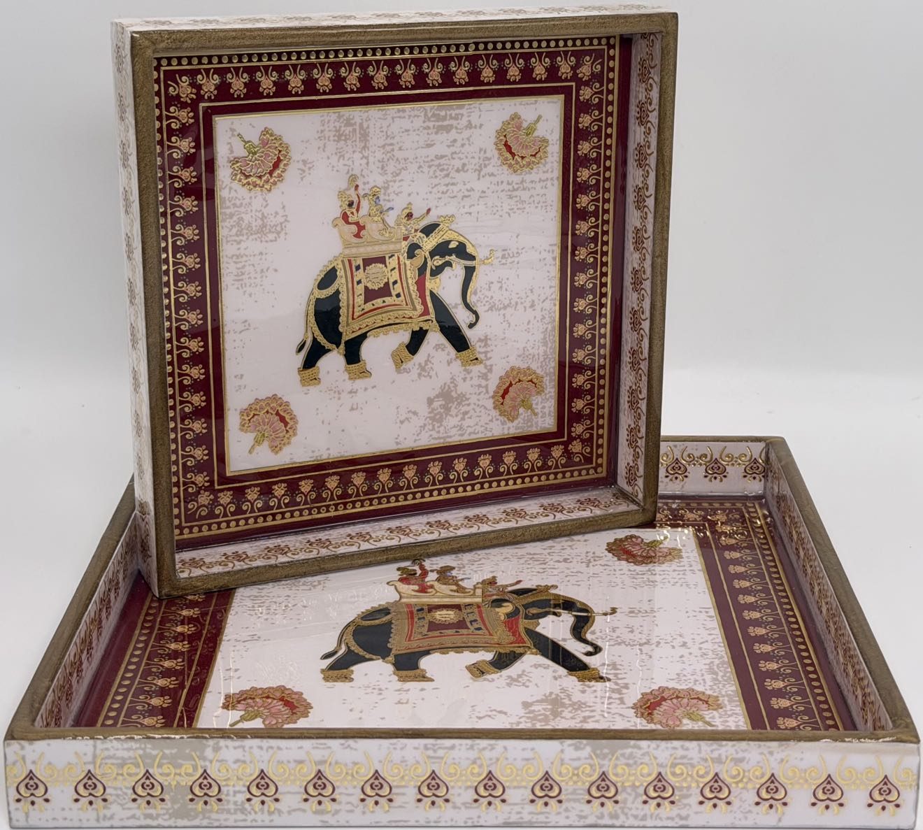 2 PC Tray Set (SMSQ) in the Shikar design