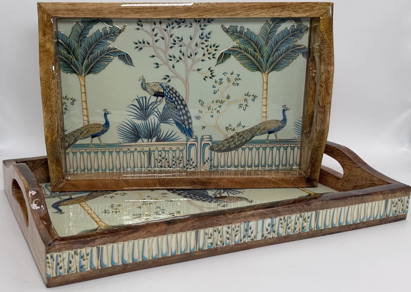 2 PC Tray Set 15MM (HH) in the Mayurvan design