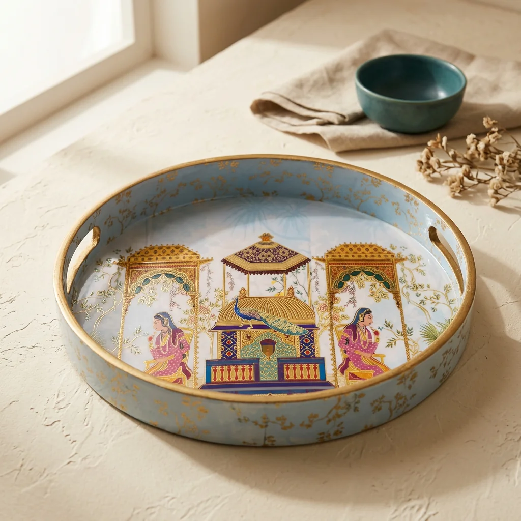 Round Trays (SL) 12" in Rajmahal design