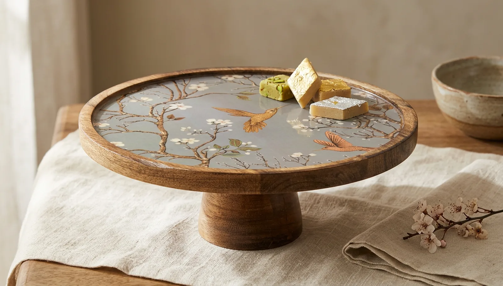 Single Layer Dessert Stand in Bel design