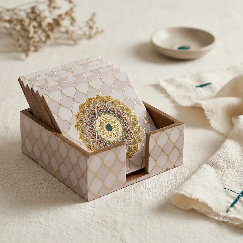 Coaster Set in Taj design