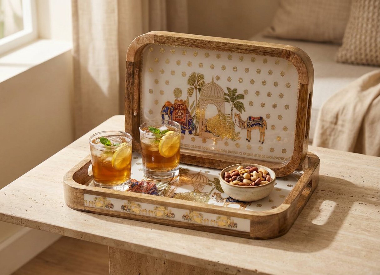 2 PC Tray Set 15MM (KG) in Karavan design