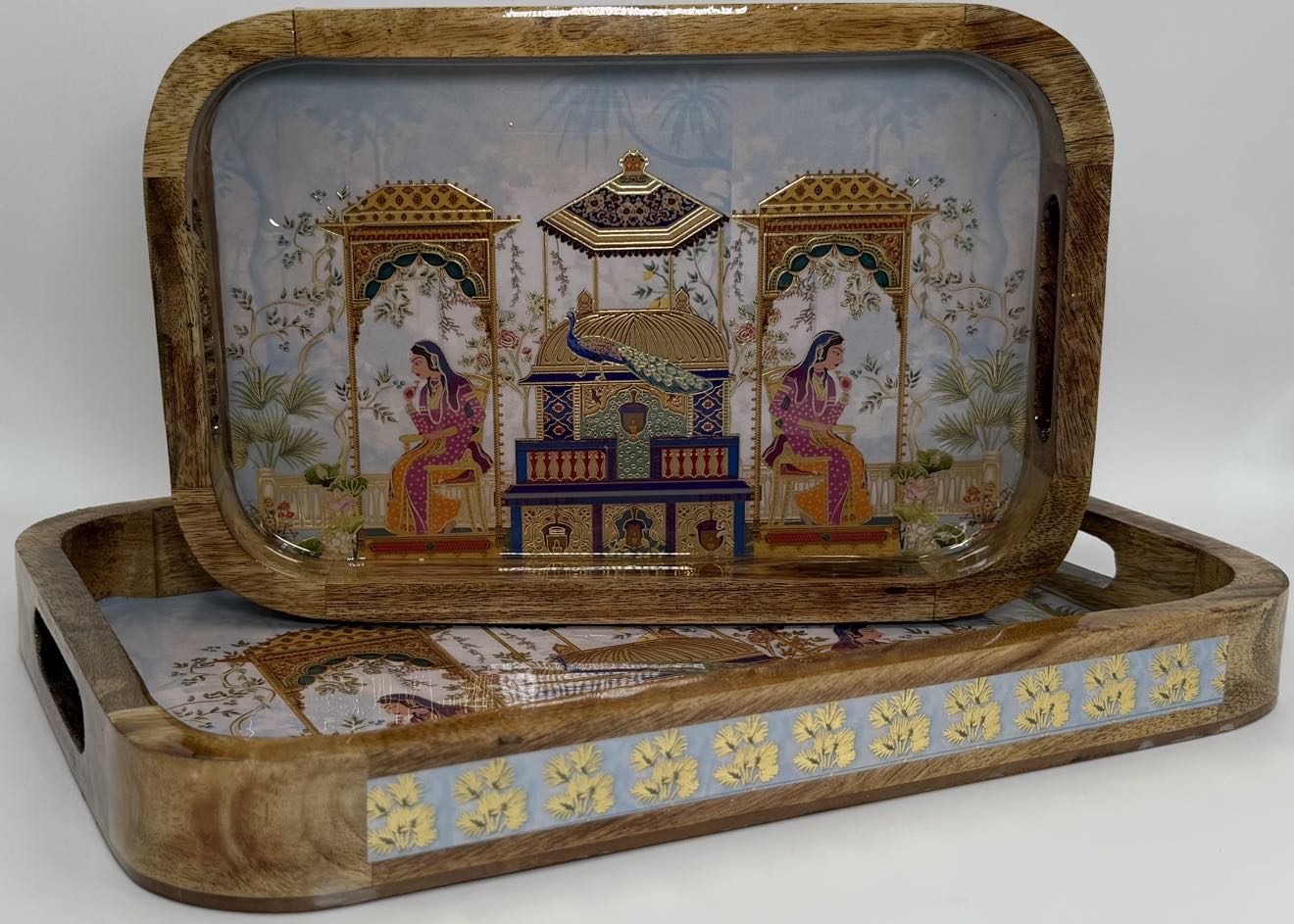 2 PC Tray Set 15MM (KG) in the Rajmahal design