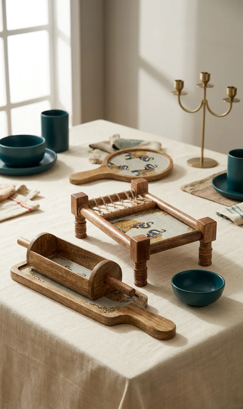 Khatiya Platter Set in Gaj design