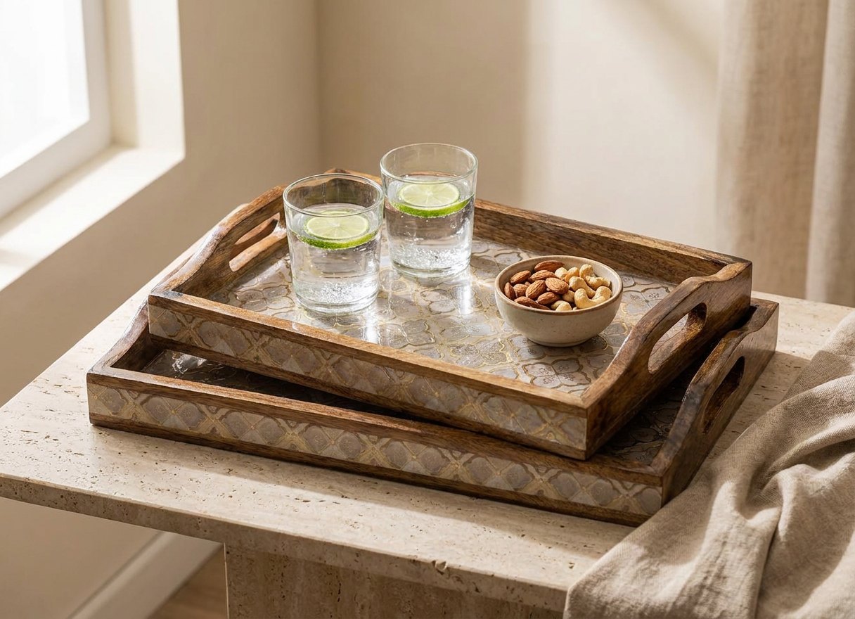 2 PC Tray Set 15MM (HH) in Jaali design