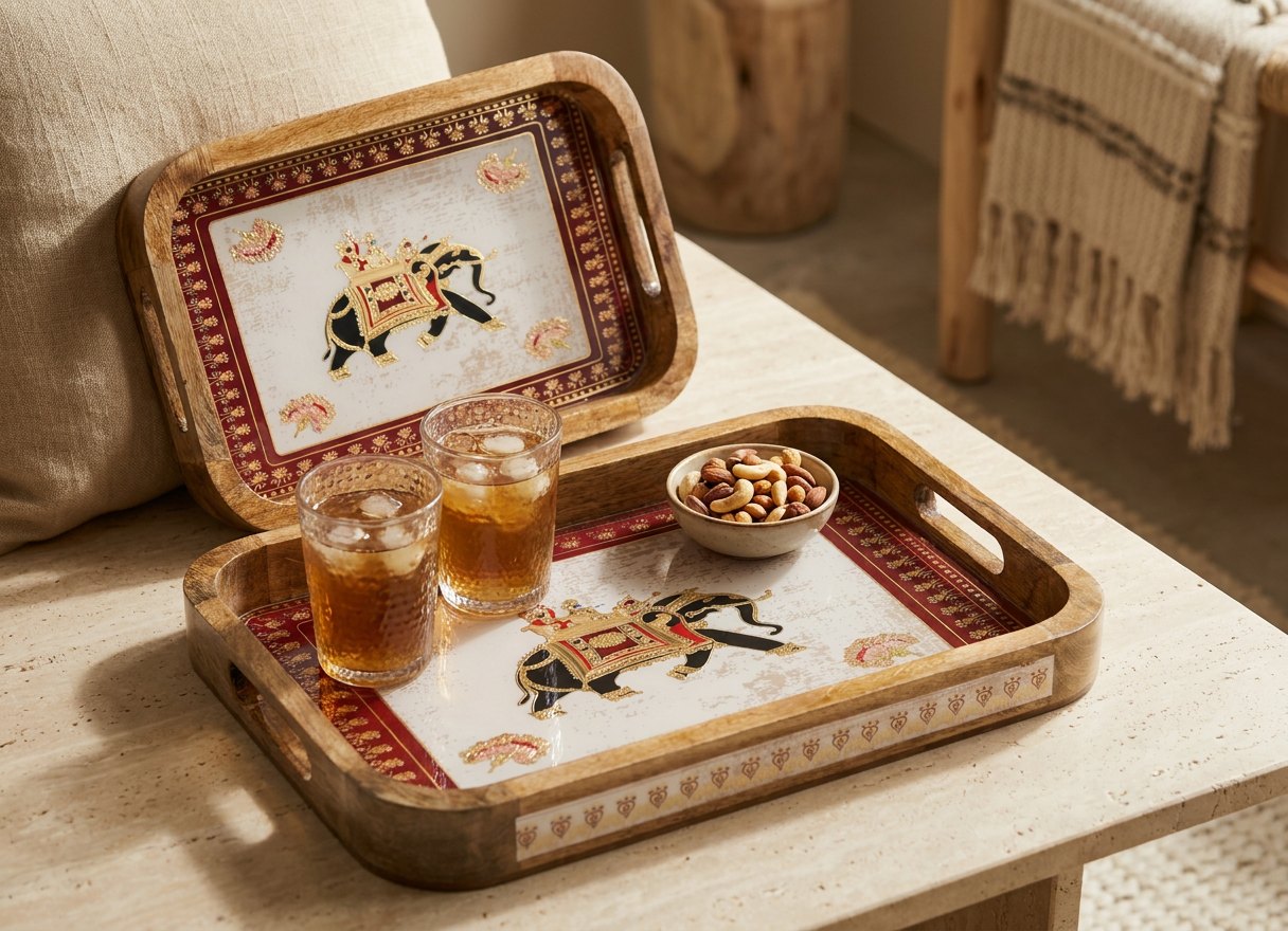 2 PC Tray Set 15MM (KG) in Shikar design
