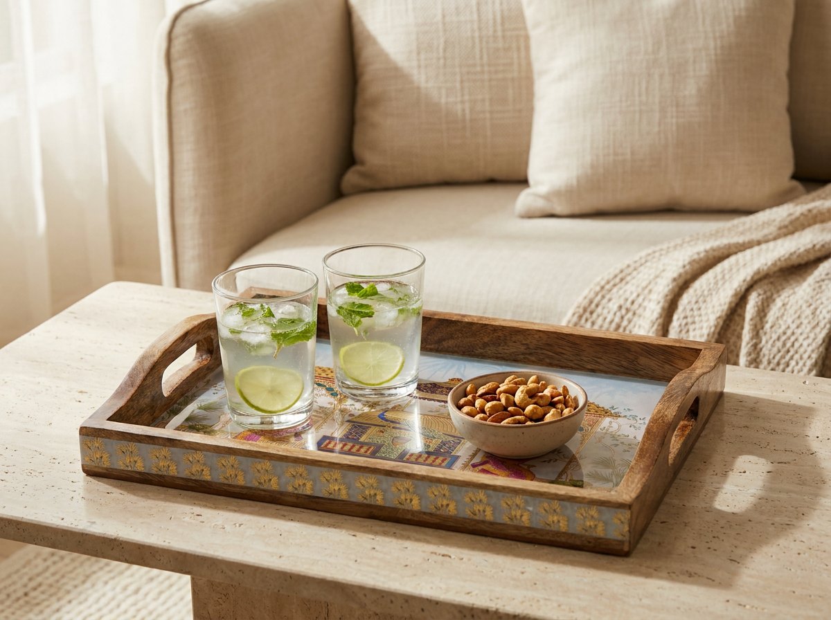 2 PC Tray Set 15MM (HH) in Rajmahal design