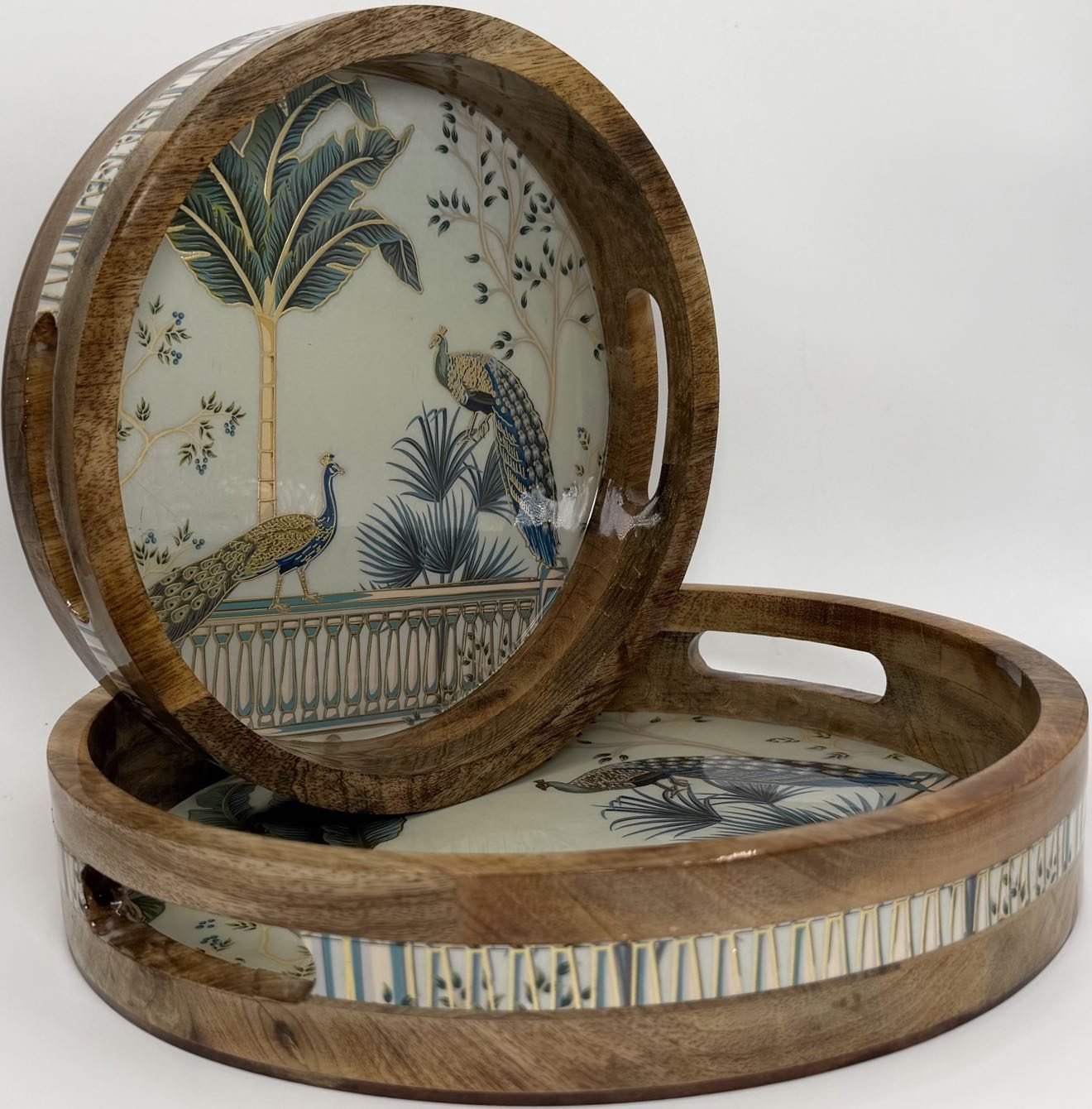 2 PC Tray Set 15MM (RN) in the Mayurvan design