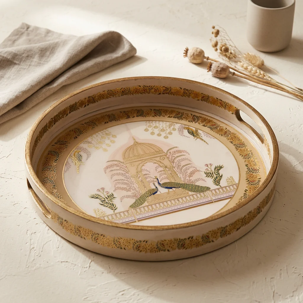 Round Trays (SL) 12" in Shalimar design