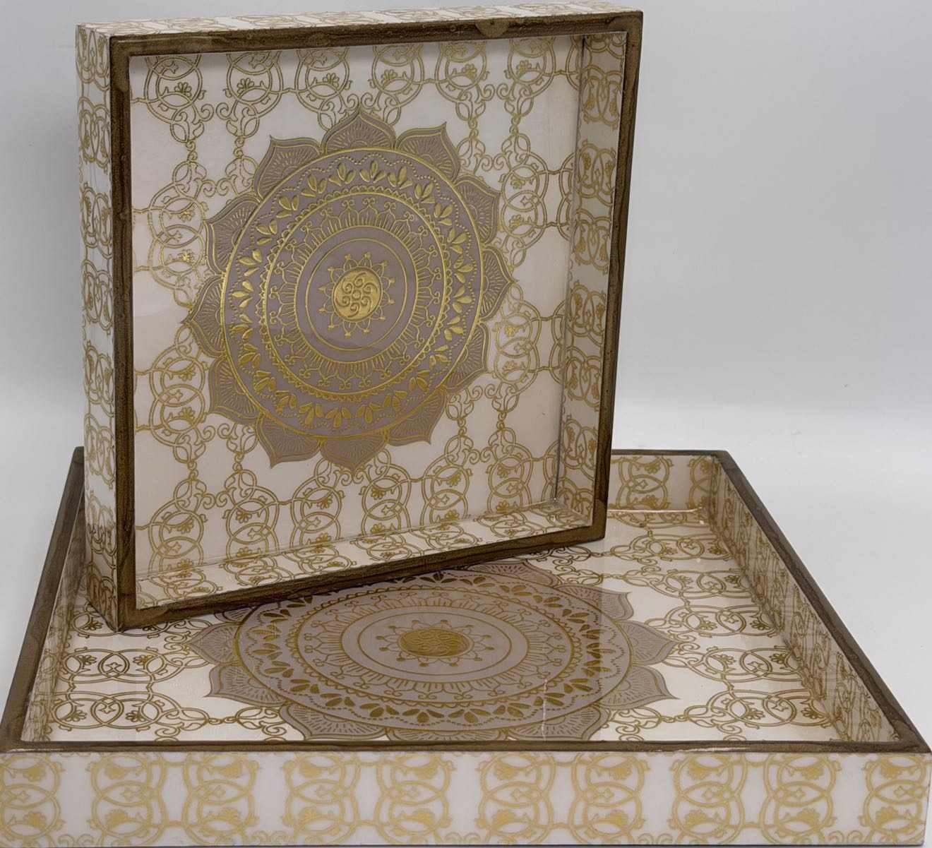 2 PC Tray Set (SMSQ) in the Taj design
