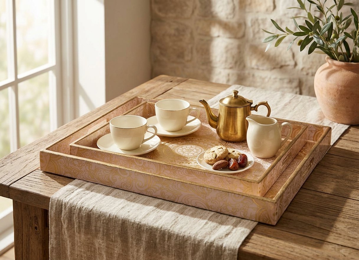 2 PC Tray Set (SMRCT) in Taj design