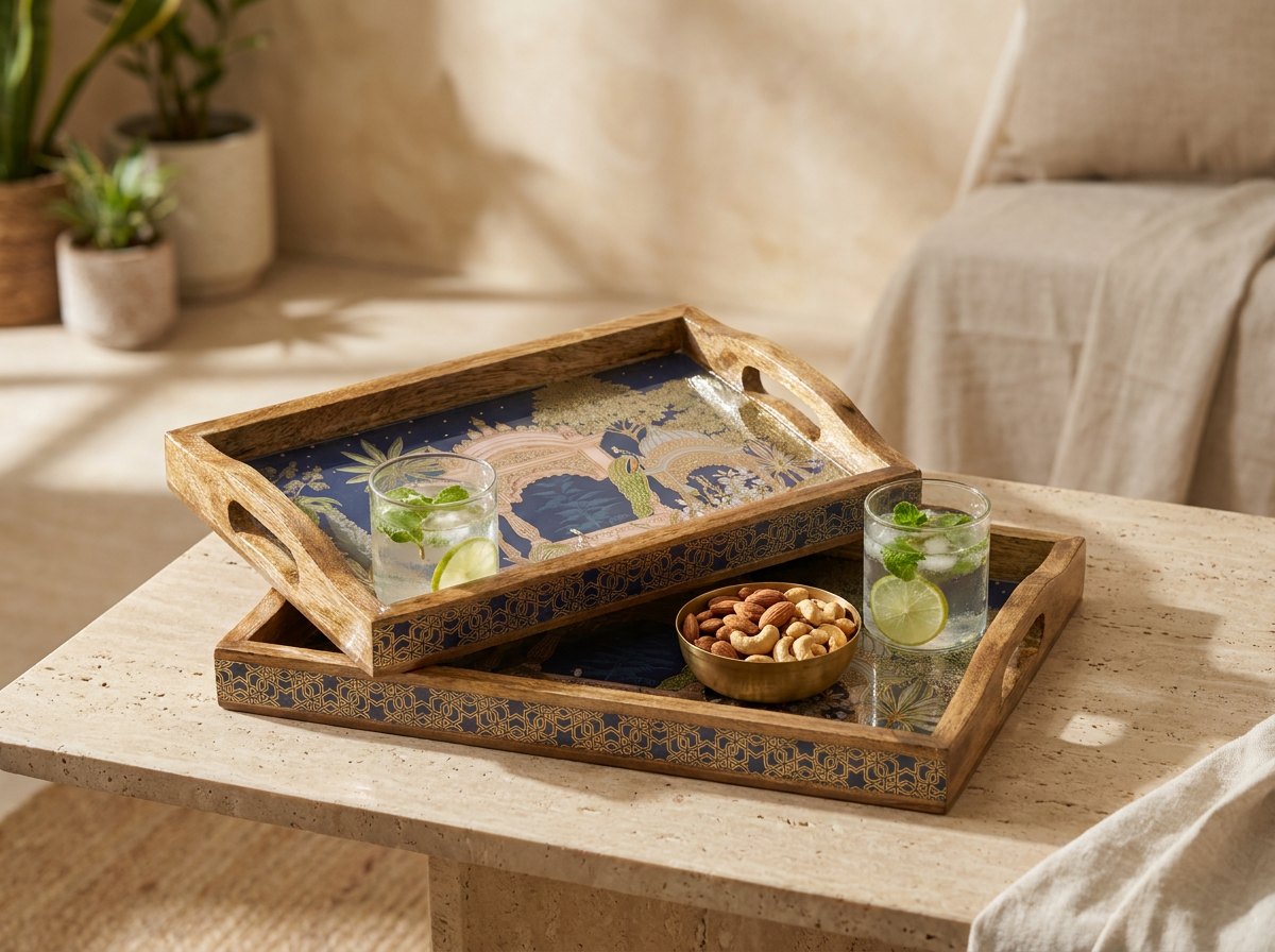 2 PC Tray Set 15MM (HH) in Mehraab design