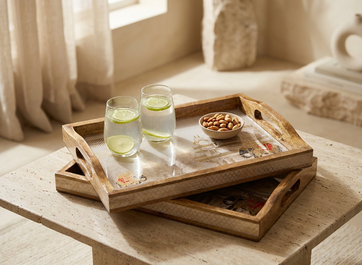 2 PC Tray Set 15MM (HH) in Gajraj design