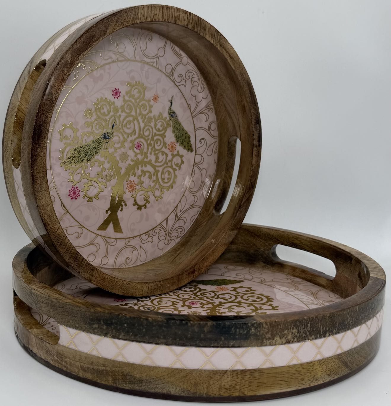 2 PC Tray Set 15MM (RN) in the Mayurvriksha design