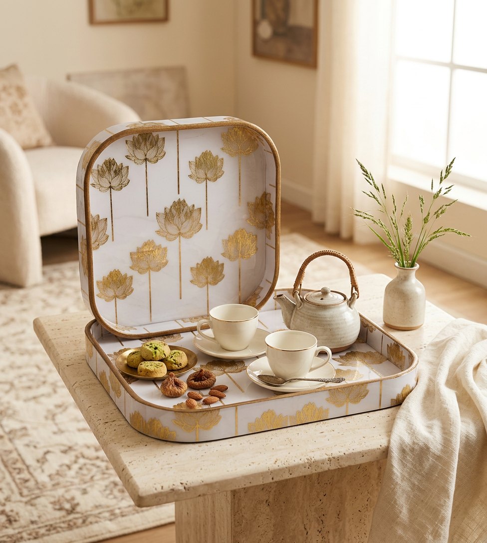 2 PC Tray Set (SMKG) in Kamal design