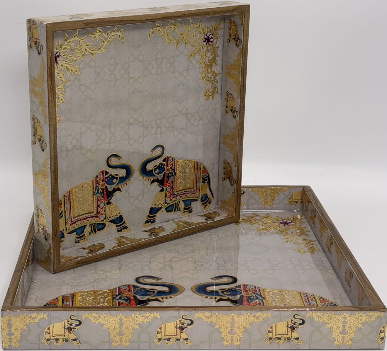2 PC Tray Set (SMSQ) in the Gaj design