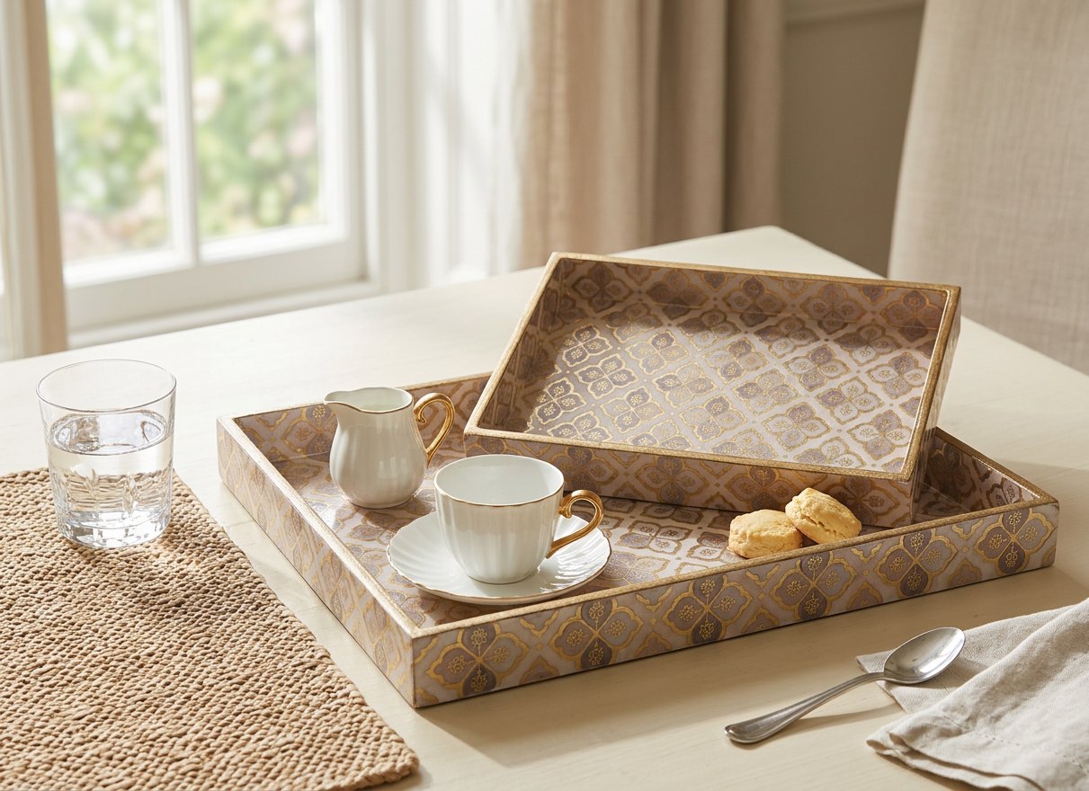 2 PC Tray Set (SMRCT) — Jaali — Lifestyle 1