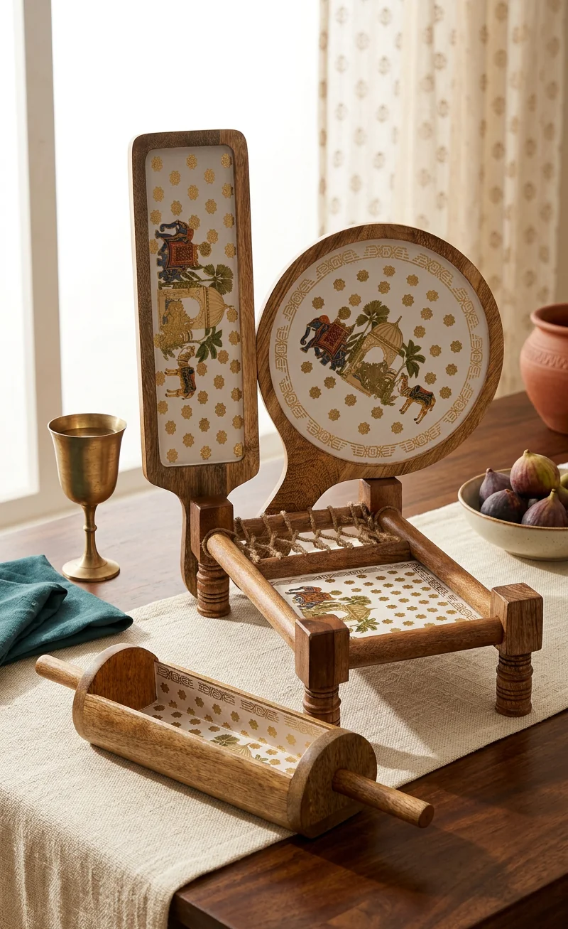 Khatiya Platter Set in Karavan design