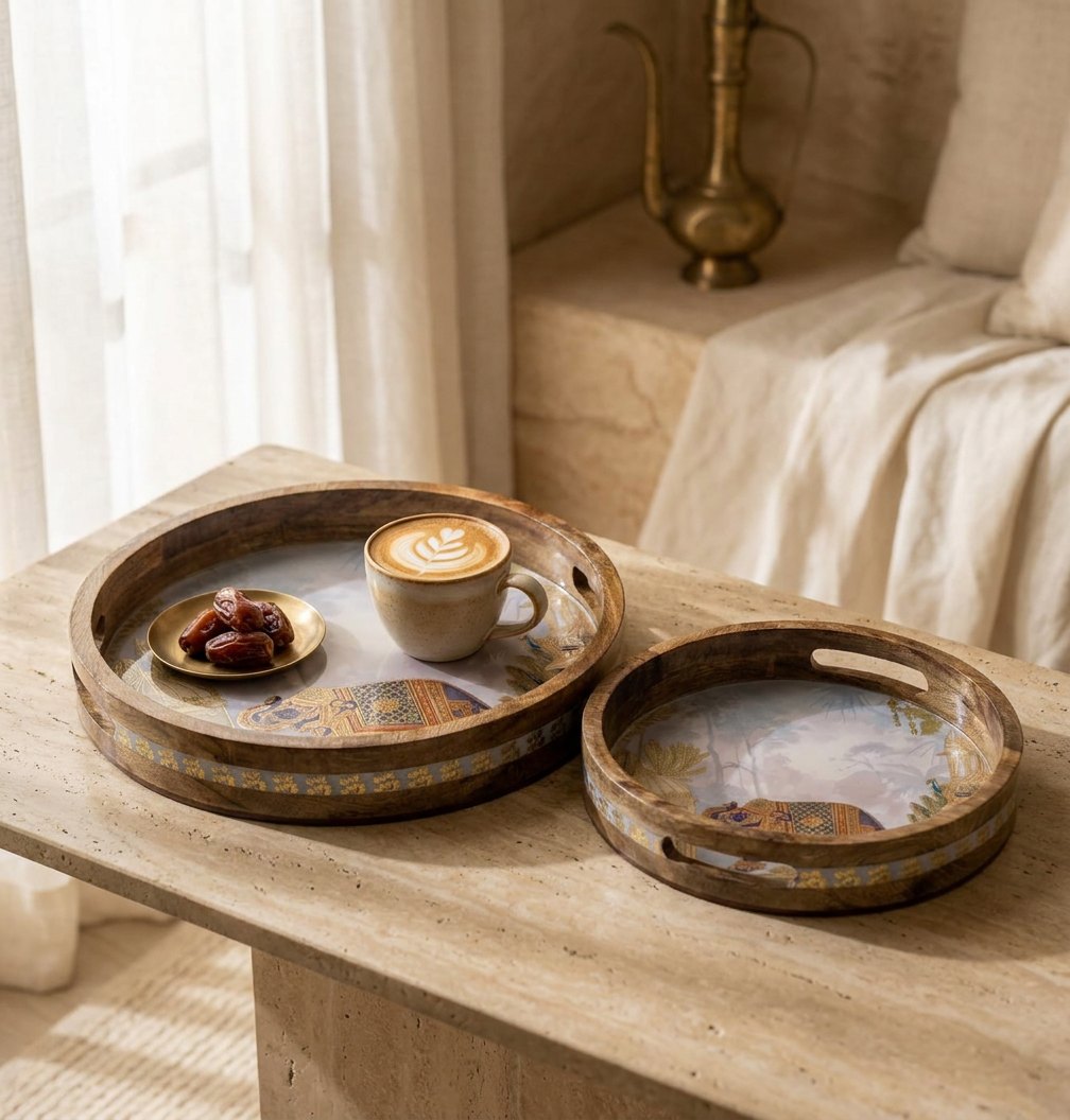 2 PC Tray Set 15MM (RN) in Darbar design